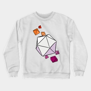 Lesbian Pride Colors Dice Crewneck Sweatshirt